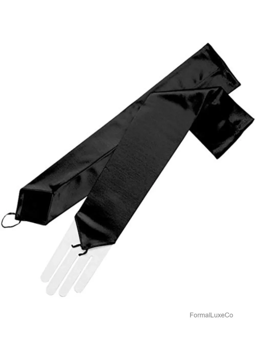 Stretch Satin Fingerless Gloves Opera Length 17.5-18.75in